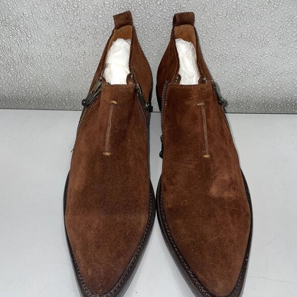 NEW FRYE Women’s Sacha Moto Shootie Ankle Boots – Brown – Size 9.5M – - Picture 8 of 10